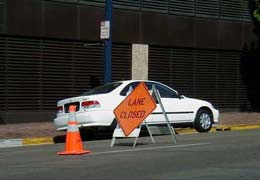 lane closed
